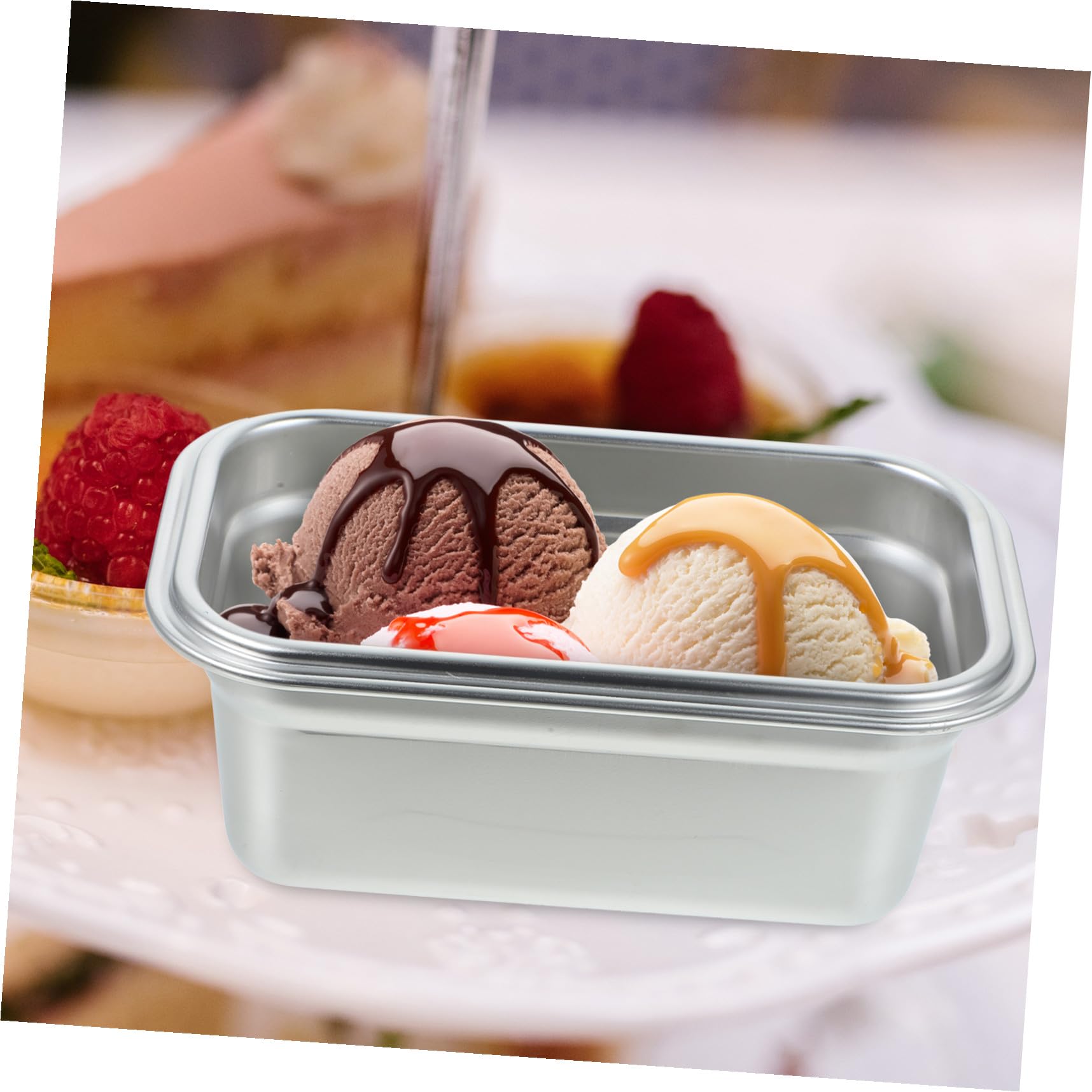 TOYANDONA Edelstahl Gefrierbox Auslaufsicher 720ml für Selbstgemachtes Eis
