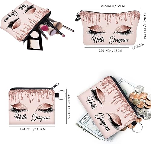 Miniatura 4 de Bolsa de maquillaje para bolso, bolsas de cosméticos para mujer, regalo inspirador para mujer, pequeña bolsa de cosméticos divertida, bolsa de viaje