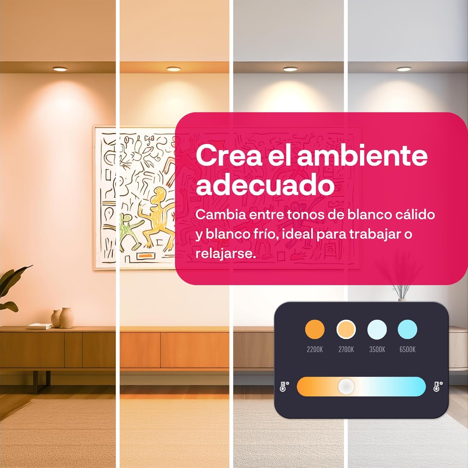 innr Bombilla Inteligente GU10, Zigbee, Funciona con Hue* y Alexa (requiere puente), Luz LED Blanca Cálida a Fría, Bombillas Regulables, Lámpara, 470 Lúmenes - 4 piezas