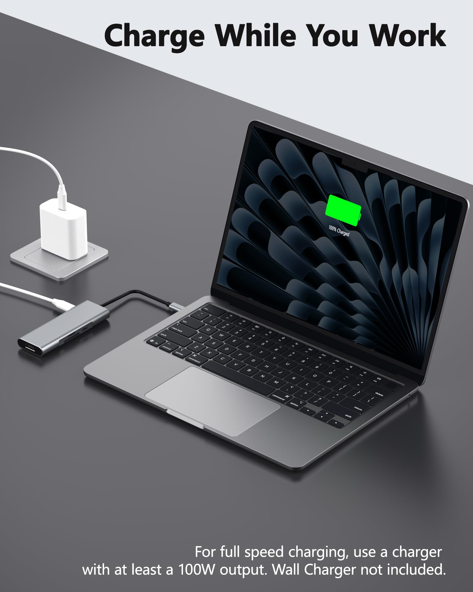 USB C HUB for iPad Pro Adapter 4K 60Hz HDMI, 100W PD, SD/TF Card Reader, 3 USB A Port, 3.5mm Audio Jack, 9 in 1 USB C Dock for iPad Air/Galaxy Dex/Tablet/MacBook/iMac/iPhone 17/Steam Deck/HP/Dell