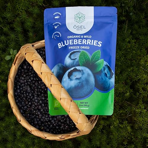 Miniatura 8 de ÖSEL BERRY Arándanos secos orgánicos, bayas azules silvestres 100% sin azúcar | Arándanos liofilizados seleccionados a mano - Orgánico y fresco |