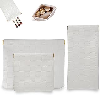 Pequeña bolsa de maquillaje para bolso, 3 bol...