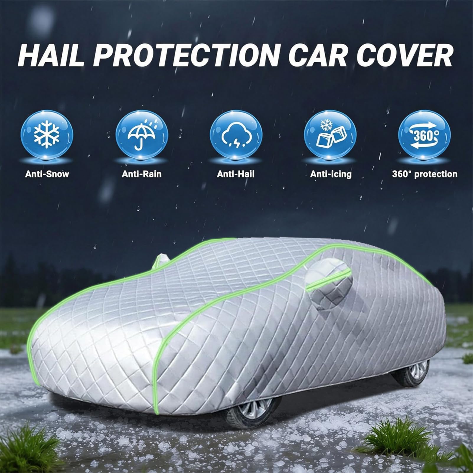 Funda Coche Antigranizo Gruesa para Suzuki Jimny 2018-2023,Funda para Coche Exterior Antigranizo Completa, Impermeable Transpirable Protege contra Lluvia Nieve -j21