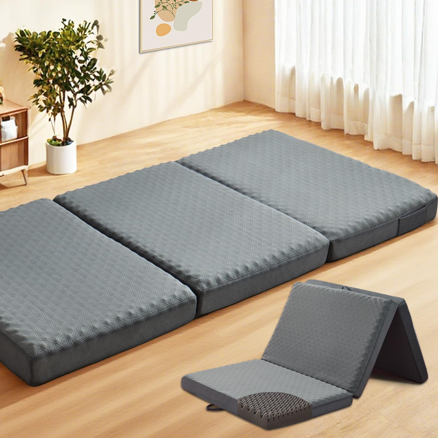 Amazon｜aicomri 折りたたみマットレス 高反発 セミダブル マットレス