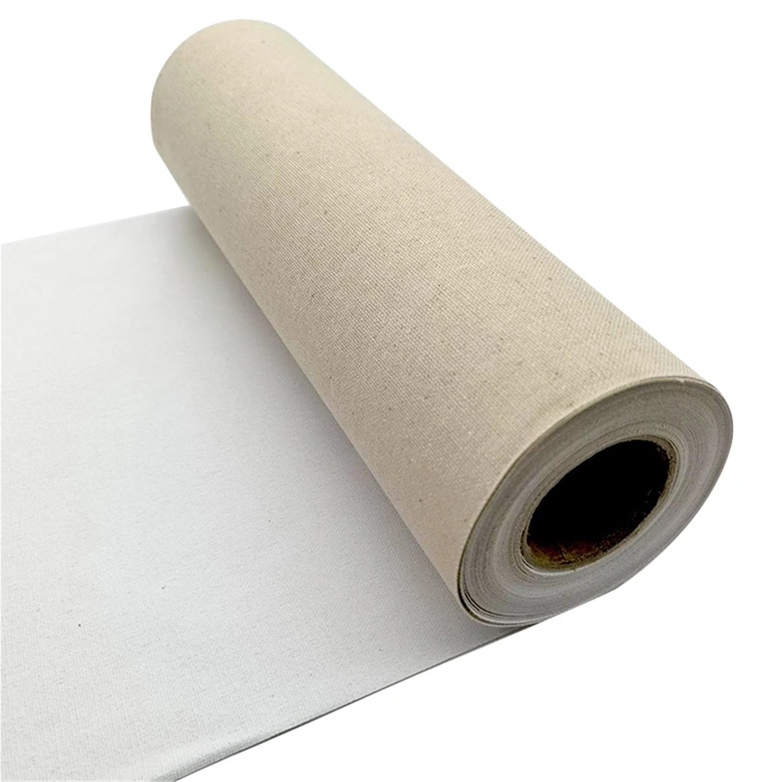 Rouleau de toile vierge lin 5m matériel d'art pour atelier créatif