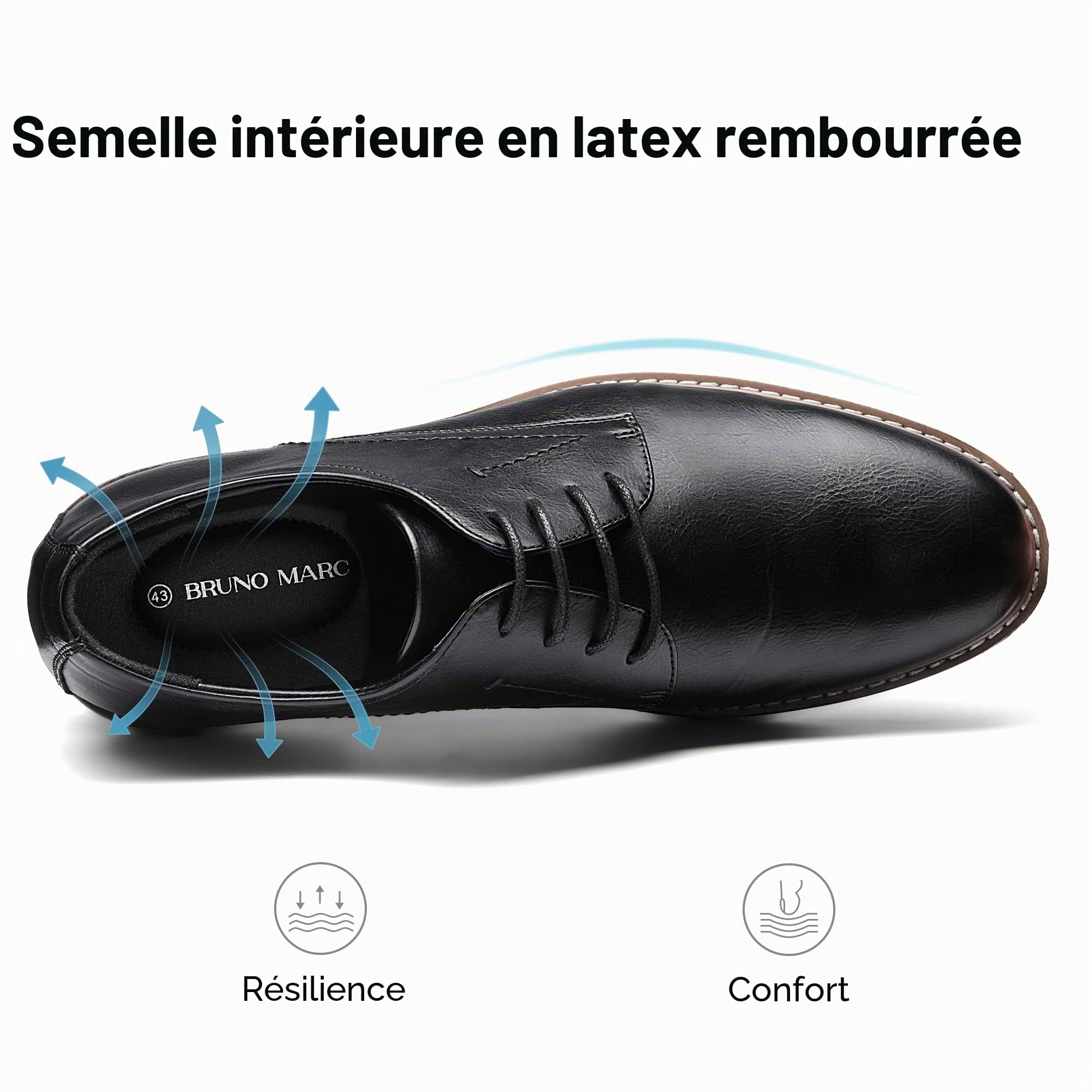 Bruno Marc Chaussure Oxford pour Hommes Chaussures Homme Ville Costume Mariage Buteau SBOX2215M-E