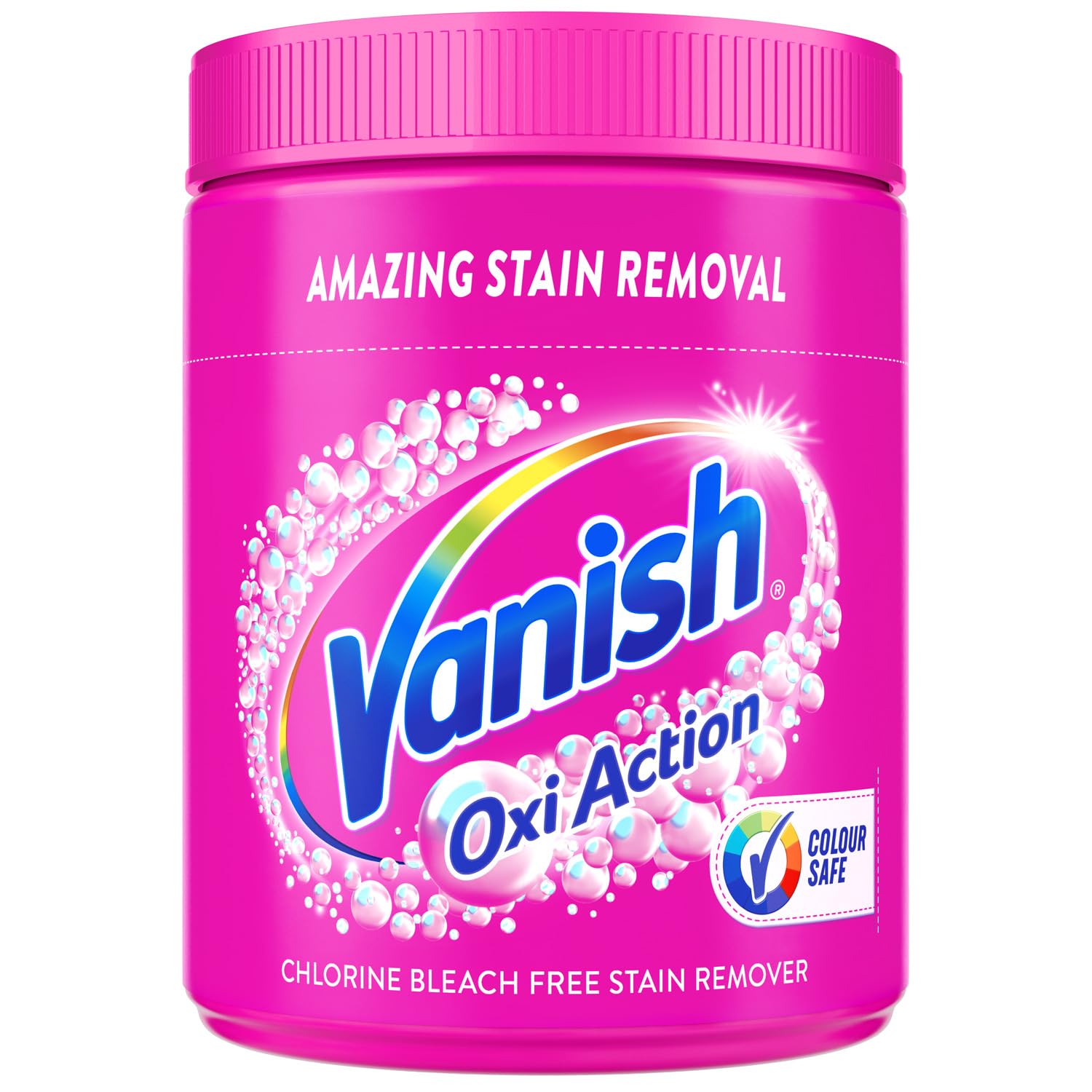 VanishOxi Action Colour Safe Stain Remover Powder for Clothes 1Kg, 1st Time Amazing Stain Removal Even In 30°C Cold Wash, Lifts Tough Stains, Chlorine-Free Formula, Safe On Everyday Fabrics