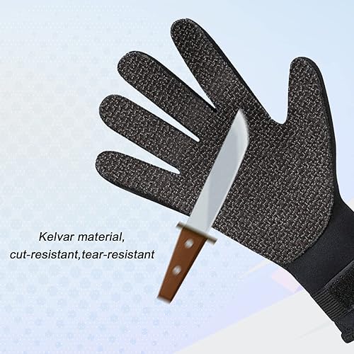 Miniatura 10 de OMGear Guantes de neopreno de buceo, guantes de neopreno de 0.118 pulgadas (0.118 in) térmicos flexibles con correa ajustable para la cintura para