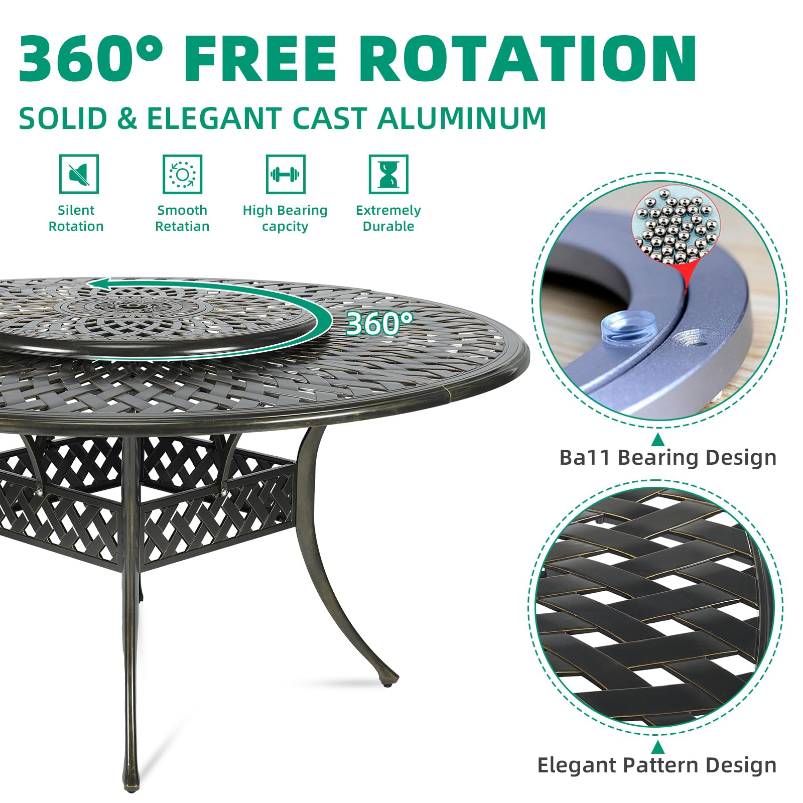 Johnson Rose Aluminum Lazy Susan Ring, 20 inch Diameter - 1 Each.