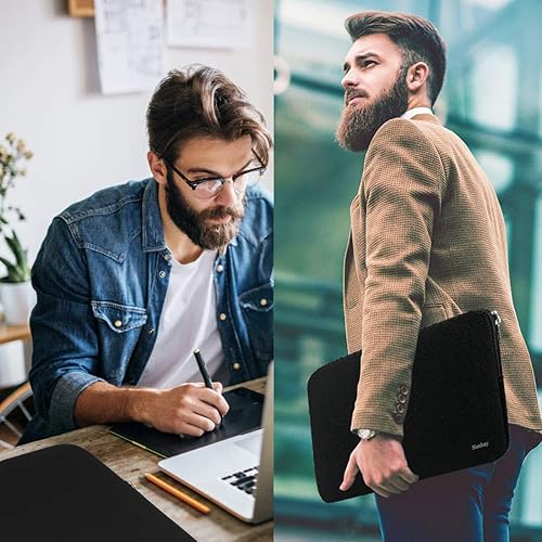 Miniatura 7 de Naukay Funda para laptop, funda de neopreno resistente de 13 a 13.3 pulgadas para laptop, funda de bolsillo para computadora portátil, bolsa de