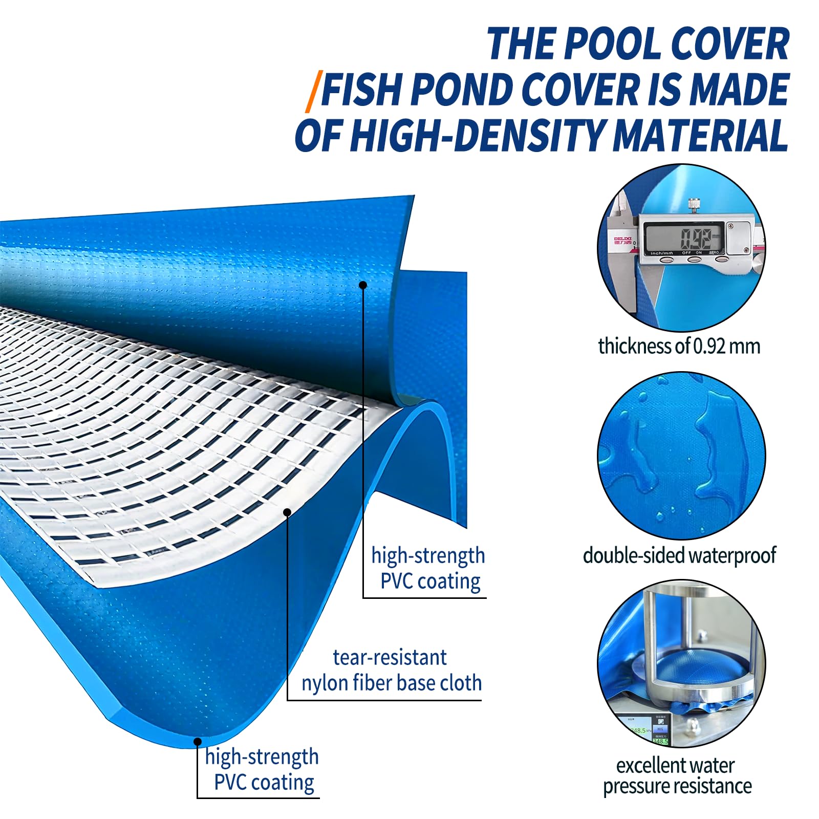 Koi Bowl Faltbecken, Segeltuch-Fischteich-Pool, Tragbar, Faltbar PVC-Planenbecken teichbecken 3700L für innen und außen, für Die Wasserspeicherung, Fischzucht,Garnelenzucht,Hydroponische
