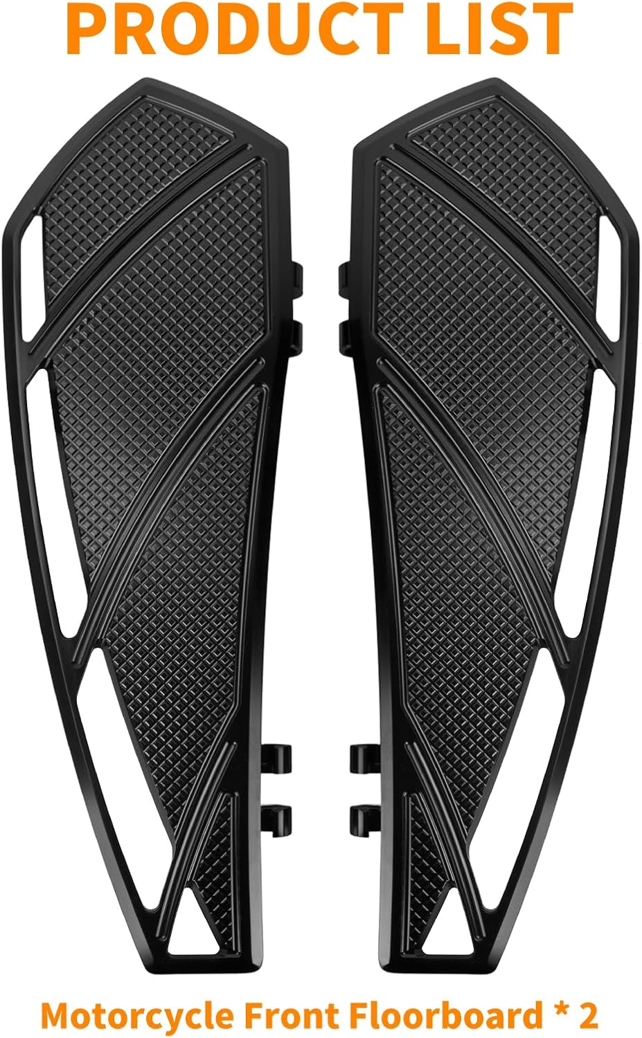 Front Driver Floorboards Foot Pegs Fit For Harley Touring Trike 1980–2025 Softail FL 1986–2017 Aluminum Anti-Slip Rider Pedals Black