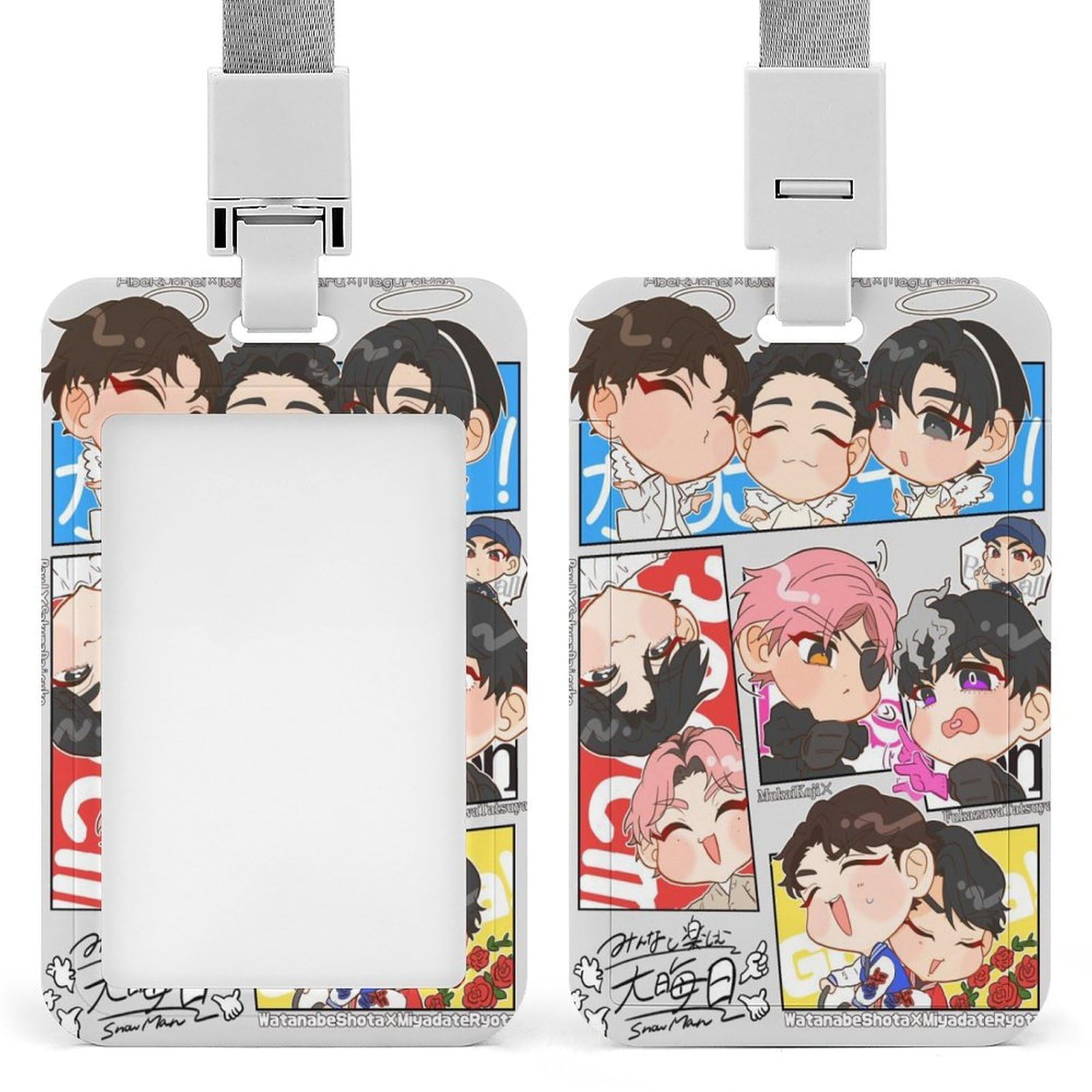 Amazon.co.jp: スノーマン IDカードホルダー 縦型 社員証 カードケース