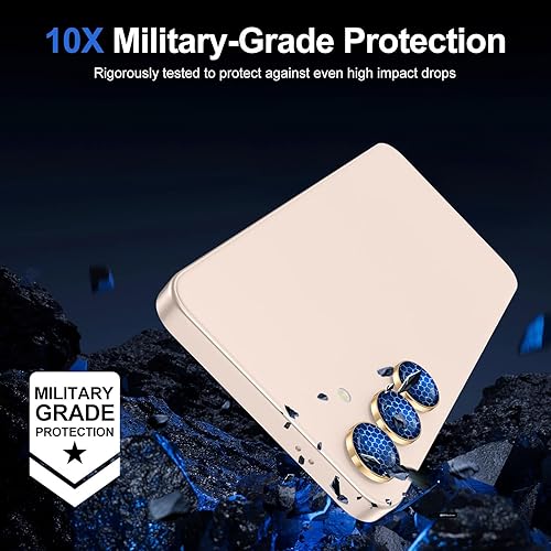 Vista 1248 de para Samsung Galaxy Z Flip 7 Protector de Lente de Cámara, Cubierta de Lente de Vidrio Templado con Anillo de Metal Individual, [Fuerte Adhesión] 1