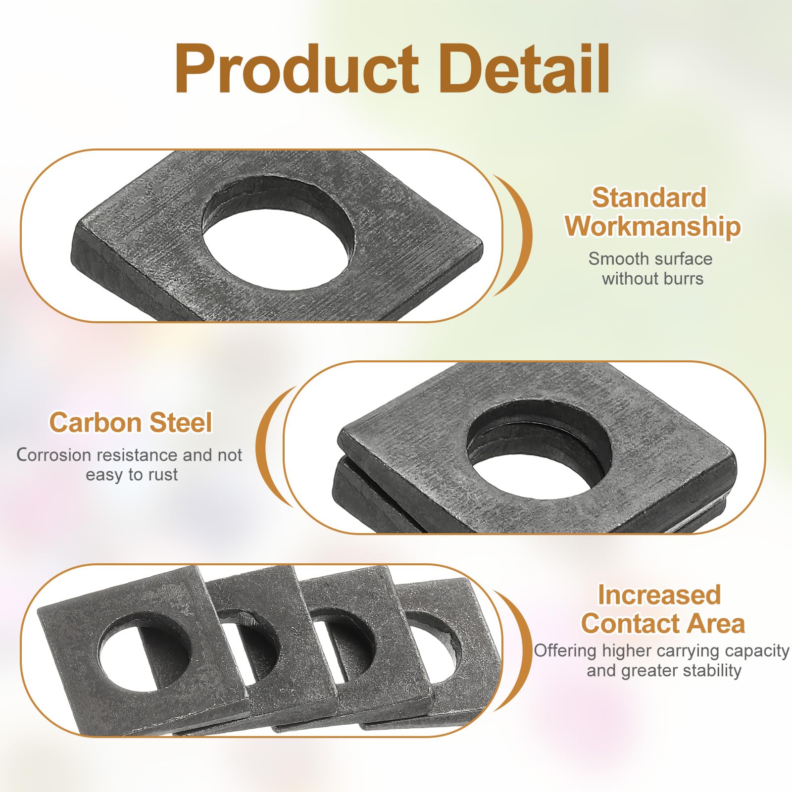 PATIKIL 6pcs Beveled Square Washers - Image 3