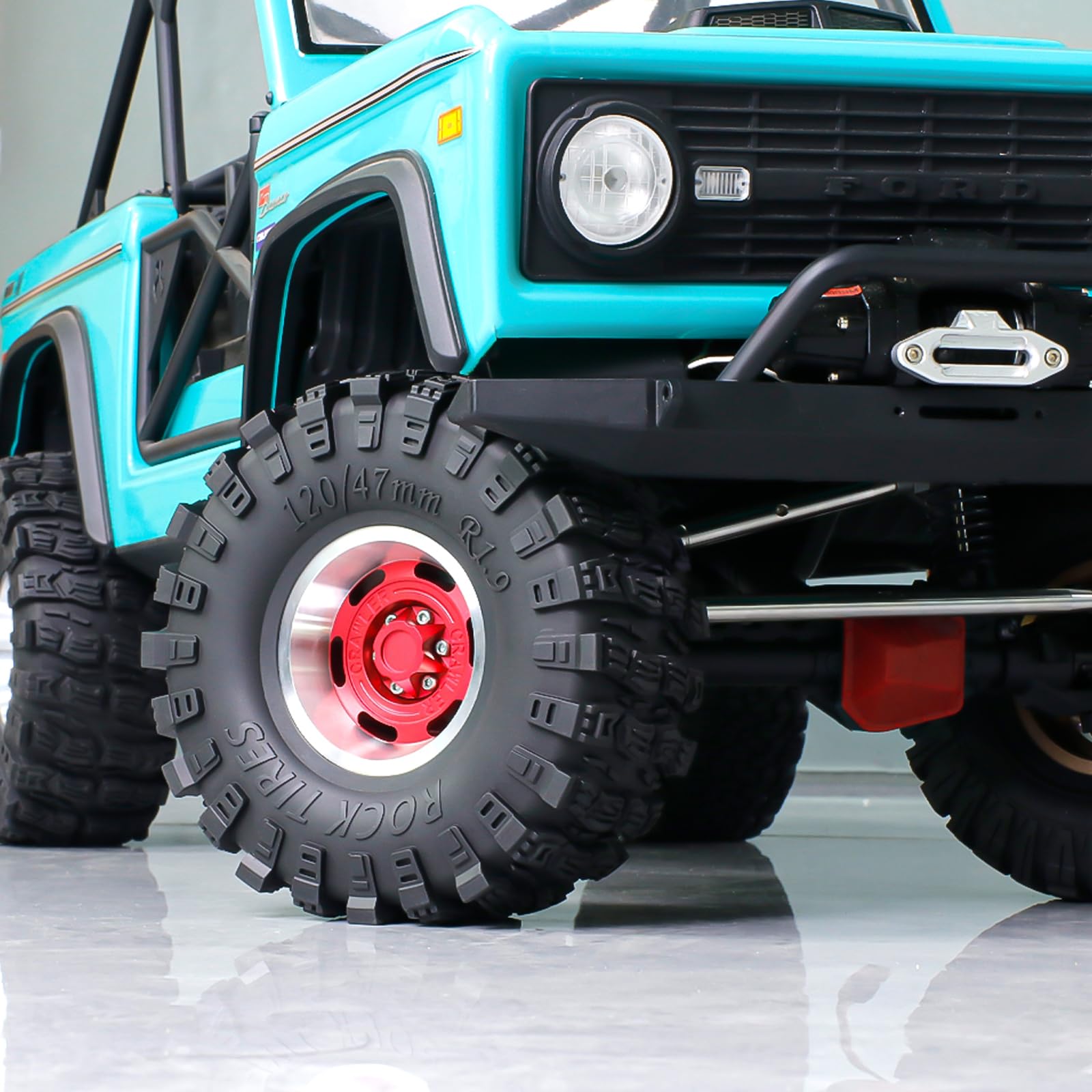 RcThjia 1.9 Metal Beadlock Wheels for 1/10 RC Crawler/Trail Truck, Compatible with Axial SCX10/Capra/TRX-4 - Image 4