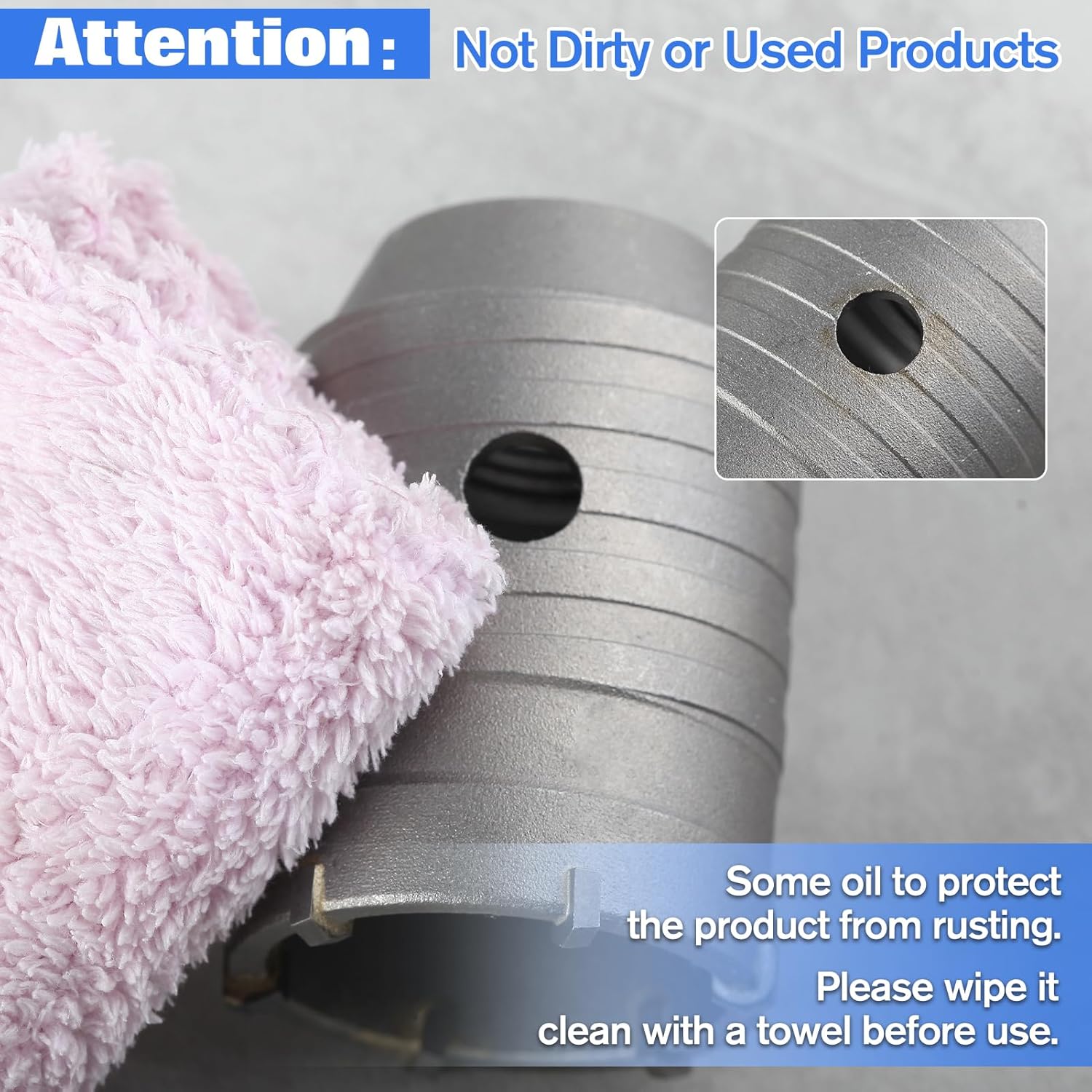 Hole Saw Kits 4Pcs Concrete Hole Saw Drill Bit 30 50 65 mm SDS Plus Shank Hole Saw with 200mm Connecting Rod Tungsten Carbide Teeth Circle Drill Bit for Cement Stone Concrete Foam Brick Wall