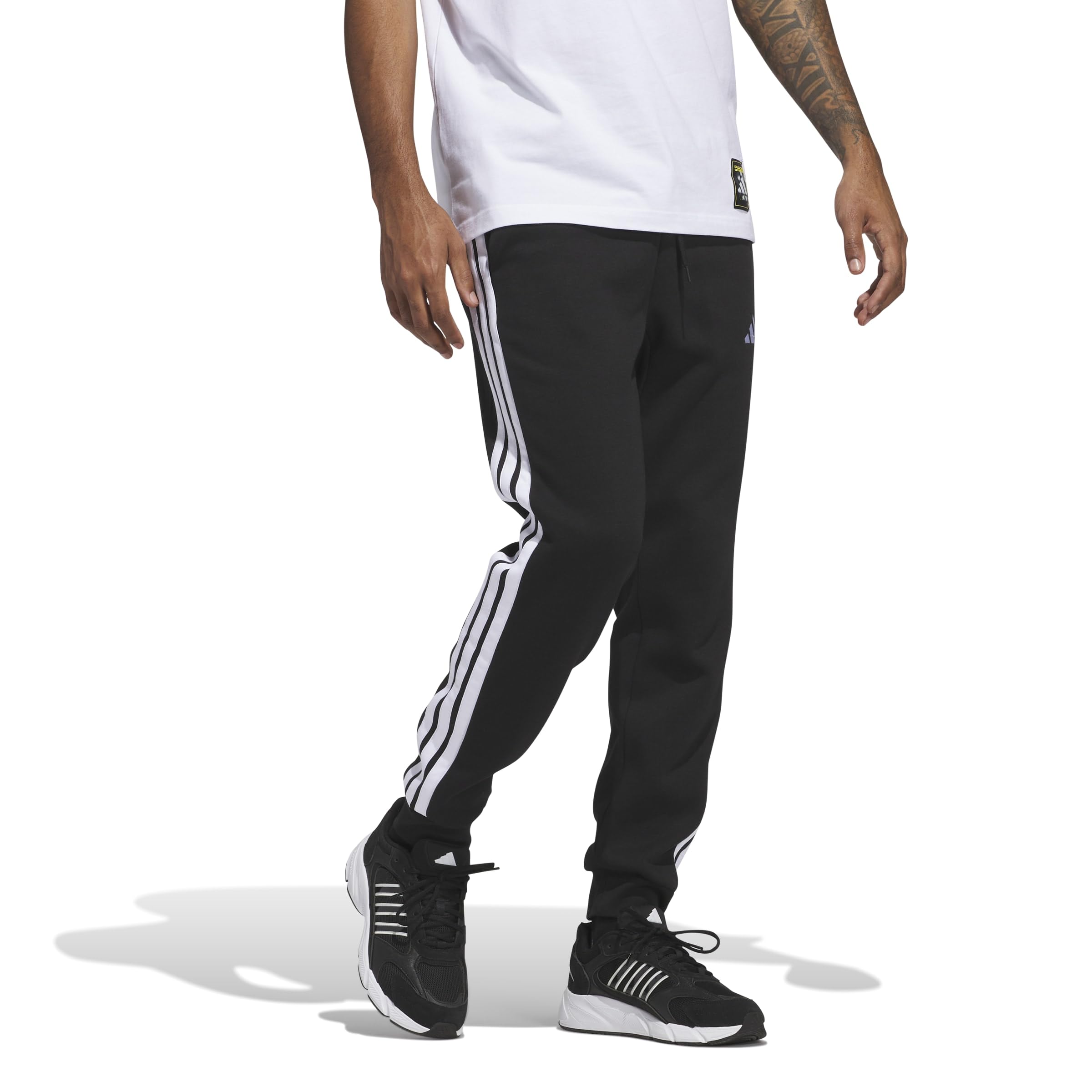 adidas ESSENTIAL THREE STRIPES FLEECE PANT - Spodnie golfowe Mężczyźni
