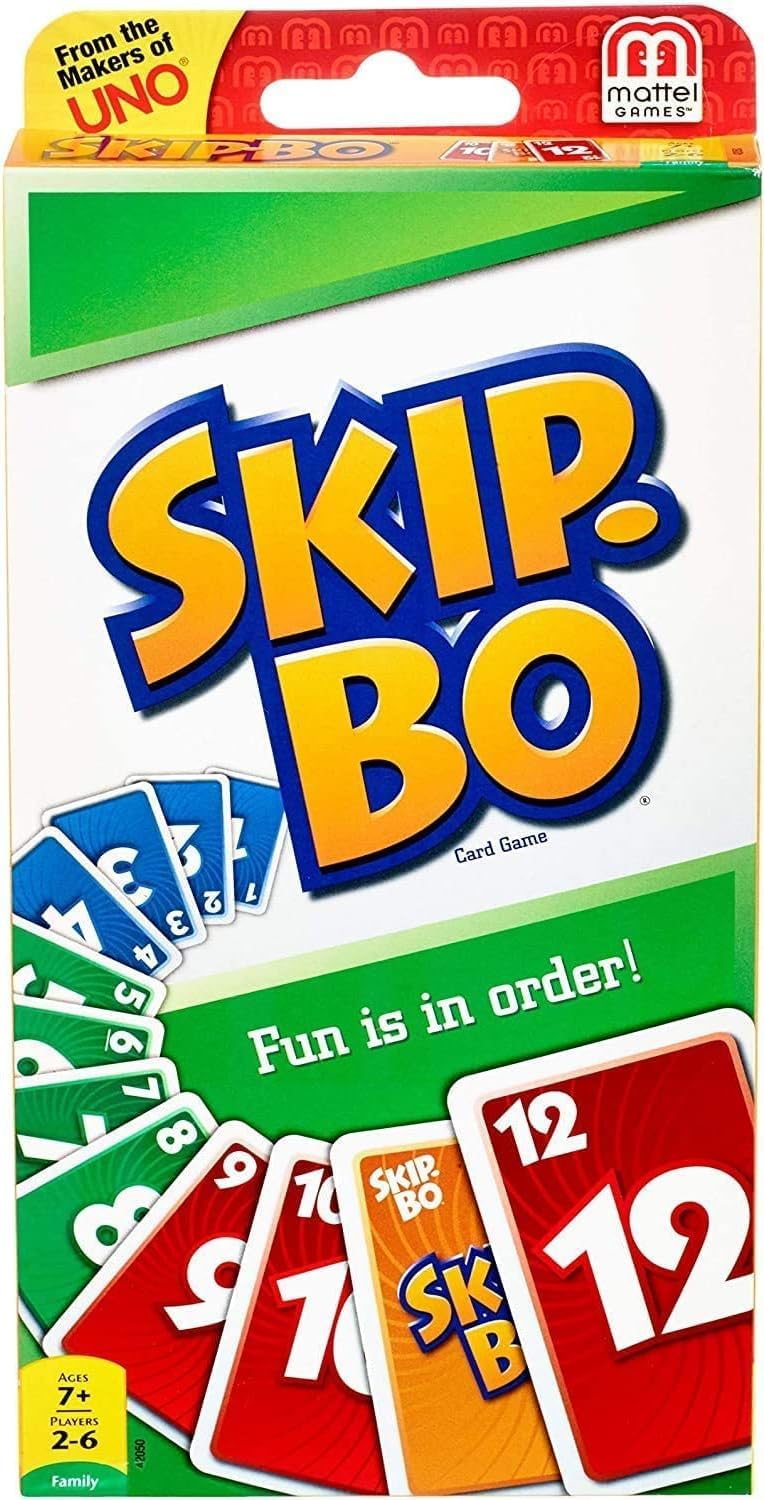 Mattel Uno Flip and Skip Bo Lot de 2 Jeux de Cartes Combo