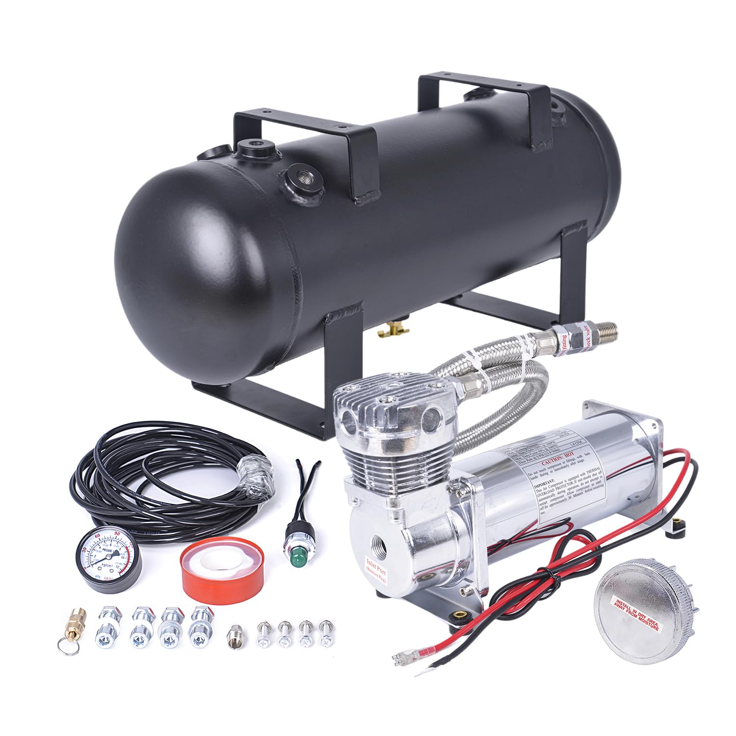 ZHSYMX 200PSI Heavy Duty Air Suspension Kit, Portable On Board Air