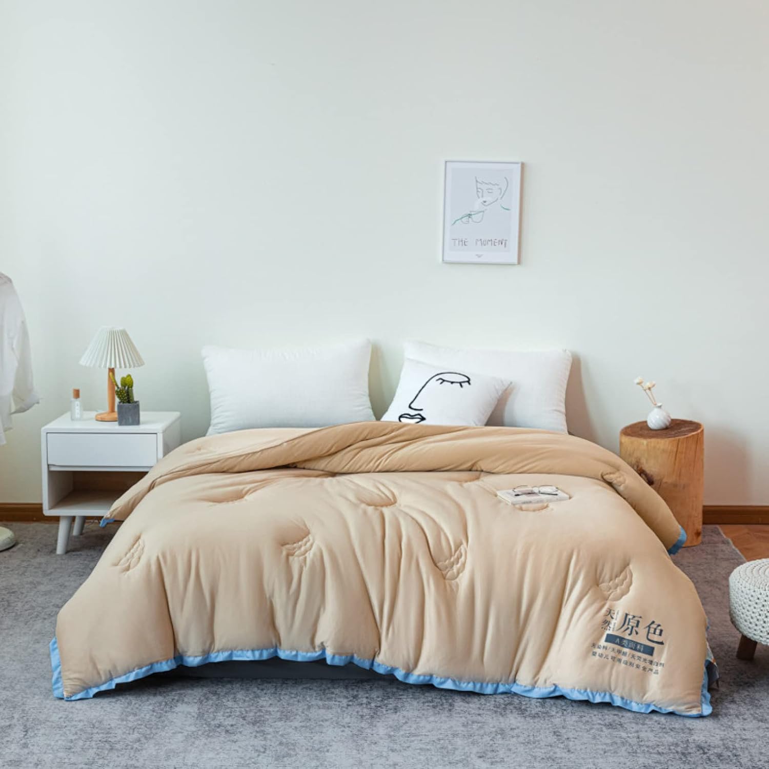 Skin-covering quilt, alternative to down, for children, fits gently to the body, single, weighted, 180x220cm*B, fluffy, children's duvet, no cover needed, skin-covering quilt, double quilt, no blanke