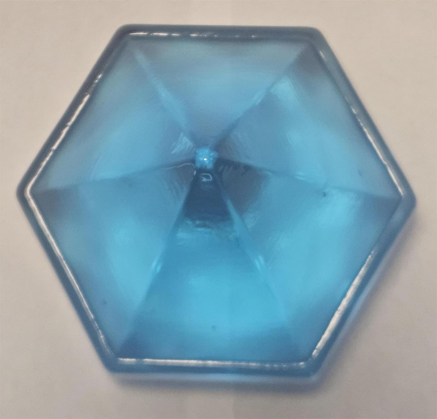 Pyramid Shape Small Deck Prism Light Blue, 6 Sided