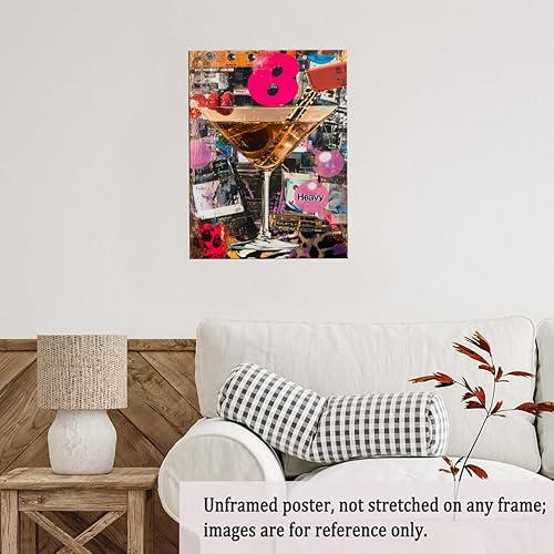 Miniatura 4 de Lienzo decorativo de leopardo para pared, diseño de guepardo, diseño retro Y2K estético para dormitorio preppy, dormitorio, apartamento o decoración