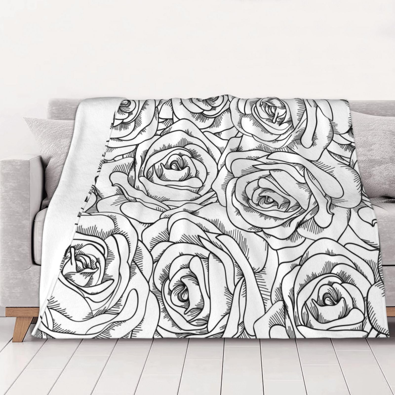 Couverture en flanelle imprimée rose plaid cadeau femme et homme 125x100