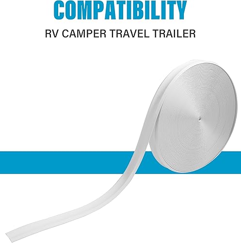 Miniatura 4 de Zlirfy Moldura de 50 pies, moldura de remolque resistente, accesorios de automóvil, molduras de vinilo para caravana, cubierta de tornillo de