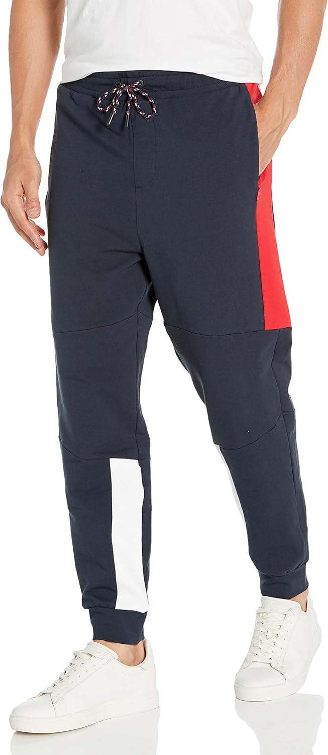 Armani Exchange Men's Contrast Colorblock Drawstring Sweatpant
