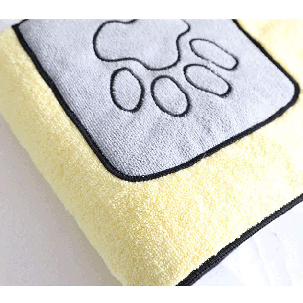 Pet Serviette de Séchage Couverture de Chien en Microfibre Chien Peignoir Chiot Chat Absorbant Rapide Serviette de Bain, Lavable en Machine