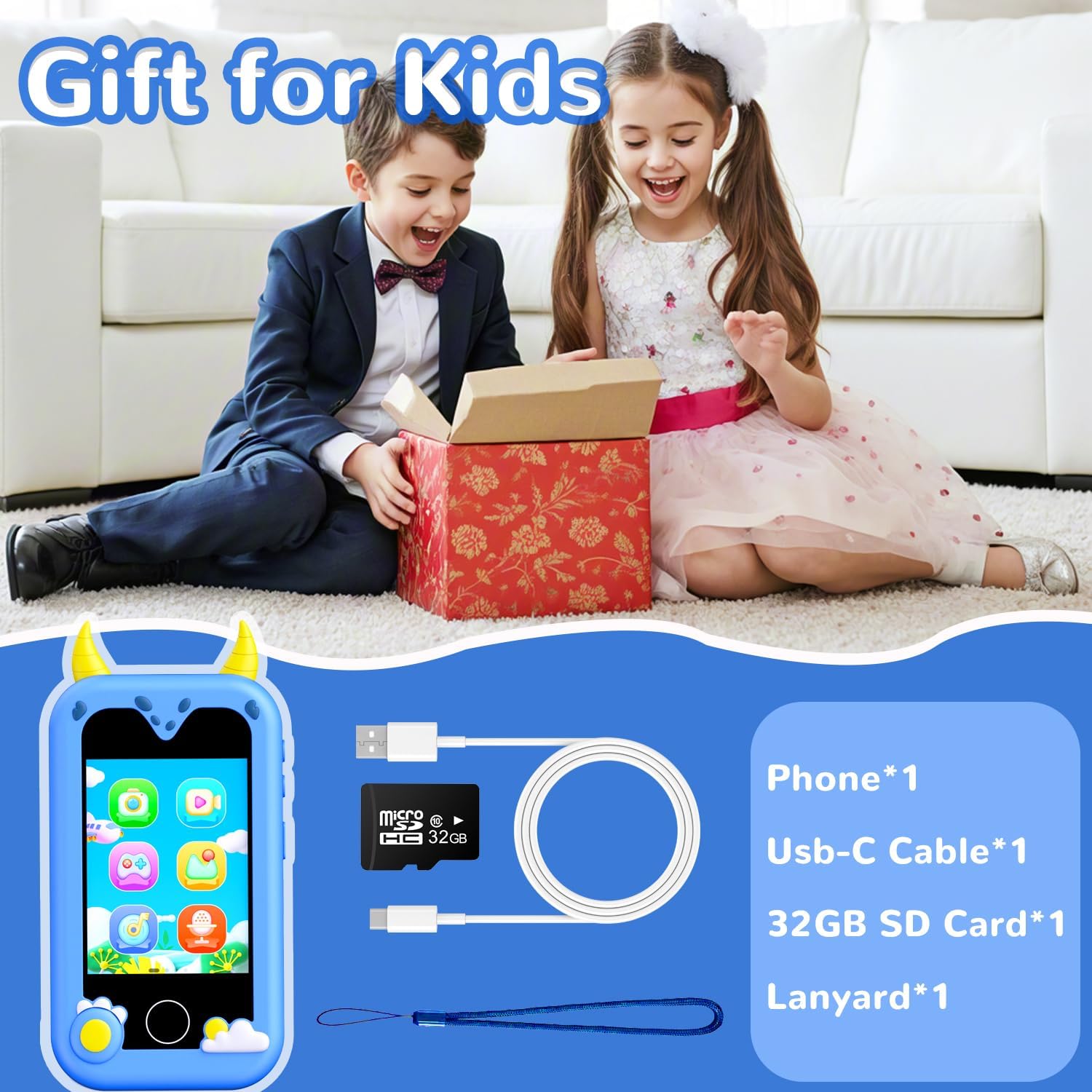 Kids Smart Phone for Girls: Testado 7 dias, ideal para meninas 3-12 anos