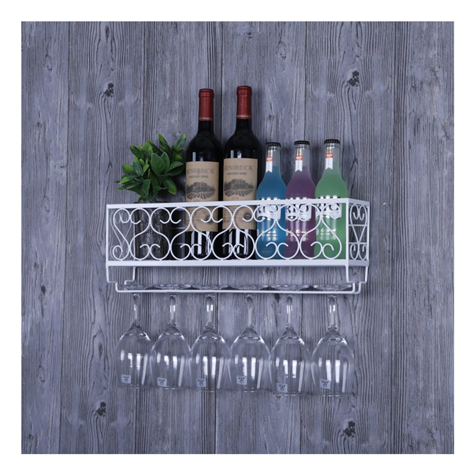 Étagère à liqueur murale pour mini-bar à la maison et présentoir à bouteilles chic