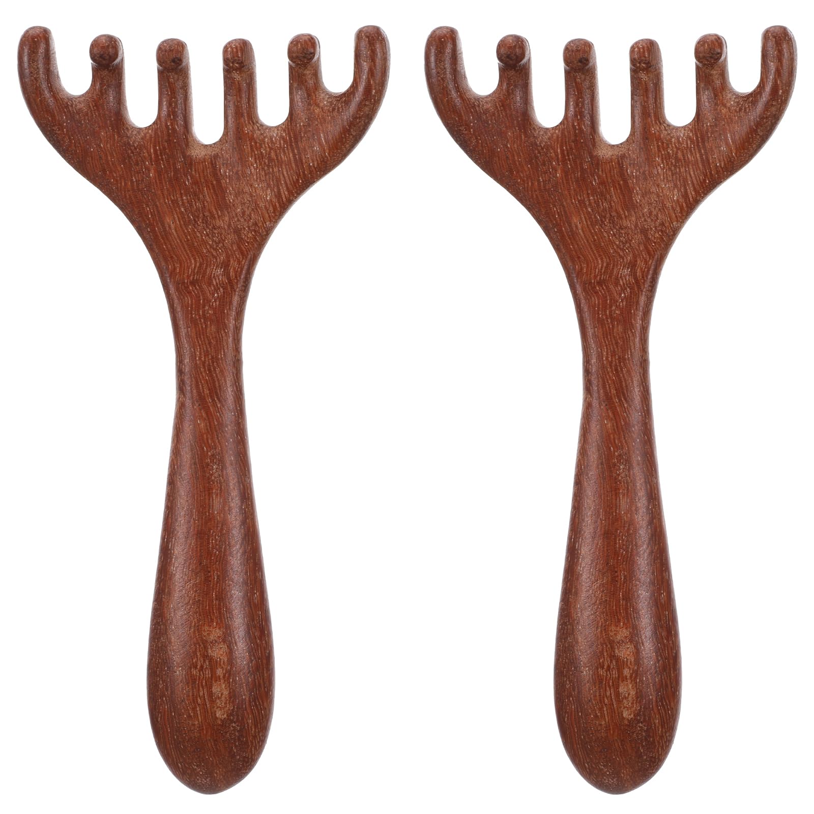 2 Pcs Head Massager Scalp Wood Scratcher Massager Wooden Scalp Massage Comb for Women Men Deep Relaxation Stress