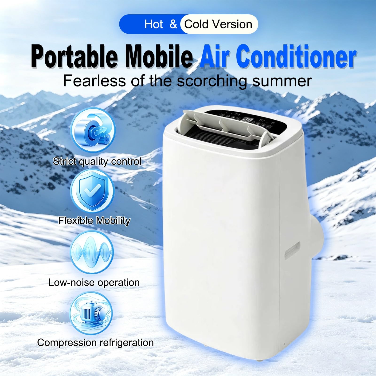 Condizionatore Economico a Basso Consumo | Condizionatore Economico Dotato di Evaporazione Automatica e Regolazione Precisa Della Temperatura(12000BTU)