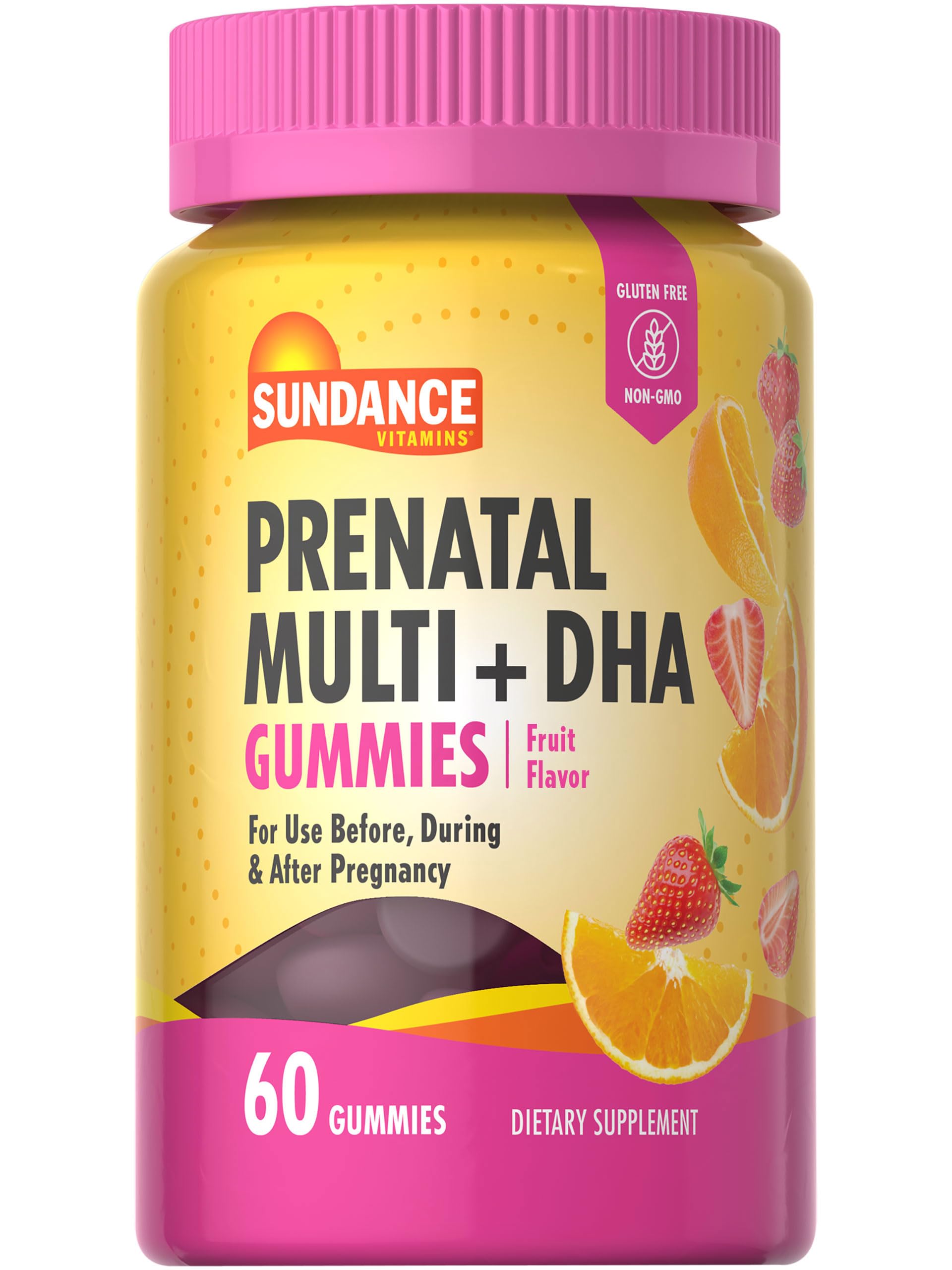 Sundance Prenatal Gummy Vitamin for Women | with DHA & Folate | 60 Count