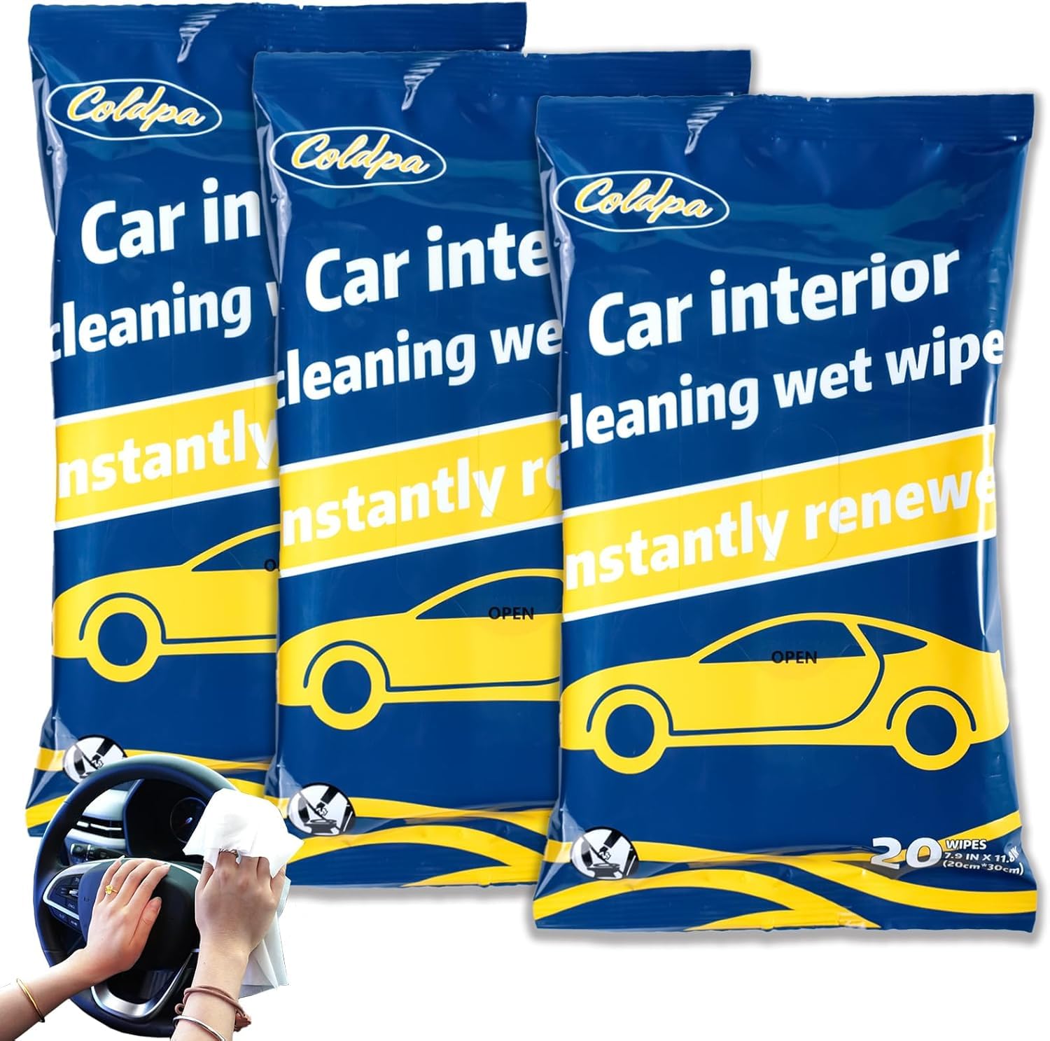 Wipes for Car Interior Car Interior Cleaning Wipes All-Purpose Cleaning Wipes Cleaning Wipe for Interior Auto Multi-Purpose Automotive