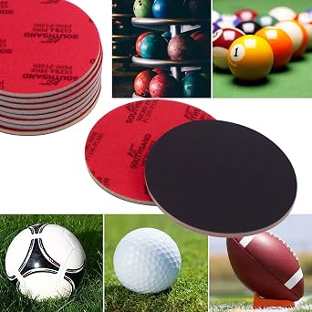 10 Pieces Bowling Sanding Pads Grit 500-600, 800-1000, 1200-1500, 2000, 2500, Round Bowling Ball Spinner Bowling Ball Sanding Sand Pads Resurfacing Polishing Cleaning Kit, Bowling Accessories