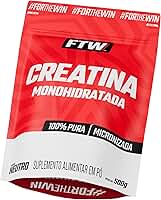 Creatina Pura 500G Refil Monohidratada FTW - Sem sabor Explosão de Energia, Força e Resistência - Absorção Rápida para Ganho de Massa e Performance