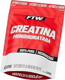 Creatina Pura 500G Refil Monohidratada FTW - Sem sabor Explosão de Energia, Força e Resistência - Absorção Rápida para Ganho de Massa e Performance