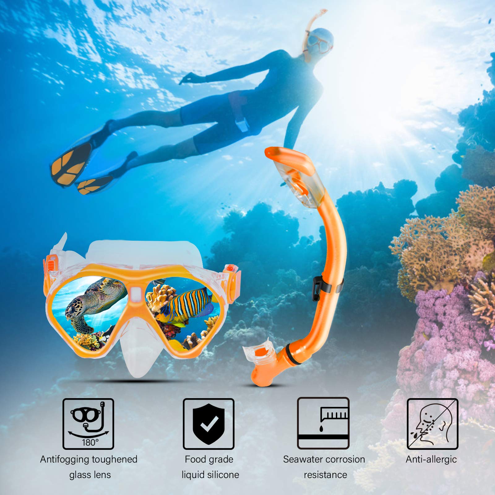 Zestaw do nurkowania z rurką dla dzieci maska płetwa zestaw do nurkowania sprzęt do snorkelingu maska do nurkowania + regulowane pływanie płetwy dla dzieci + rurka do nurkowania na sucho +