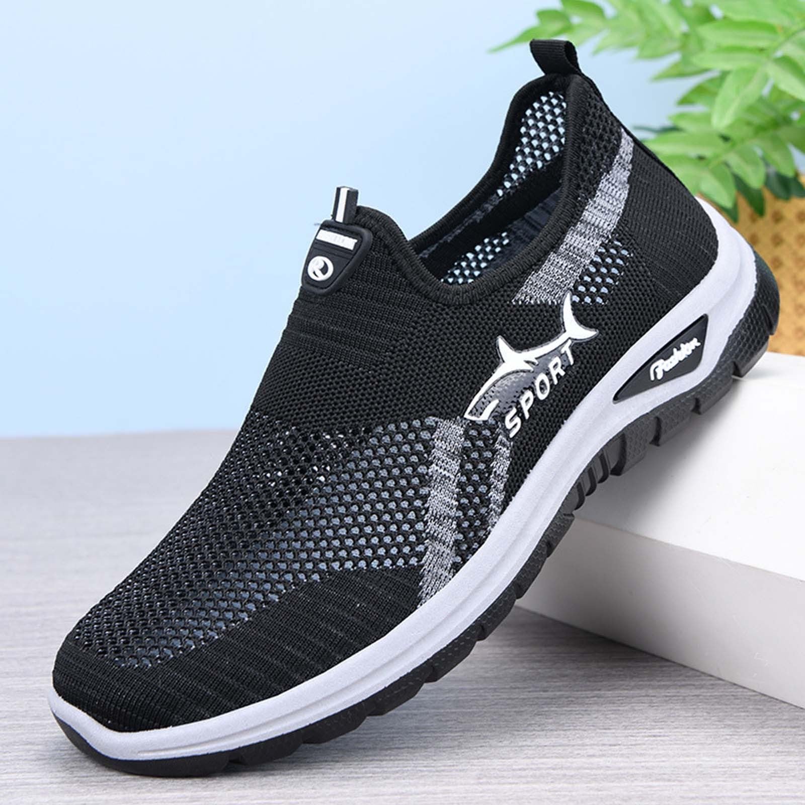 Scarpe Uomo Estive Scarpe da Ginnastica Tessuto A Rete Slip-On Basse Sneaker Classiche Sportschuhe Sandali Sportivi per Passeggio Sportive Urban