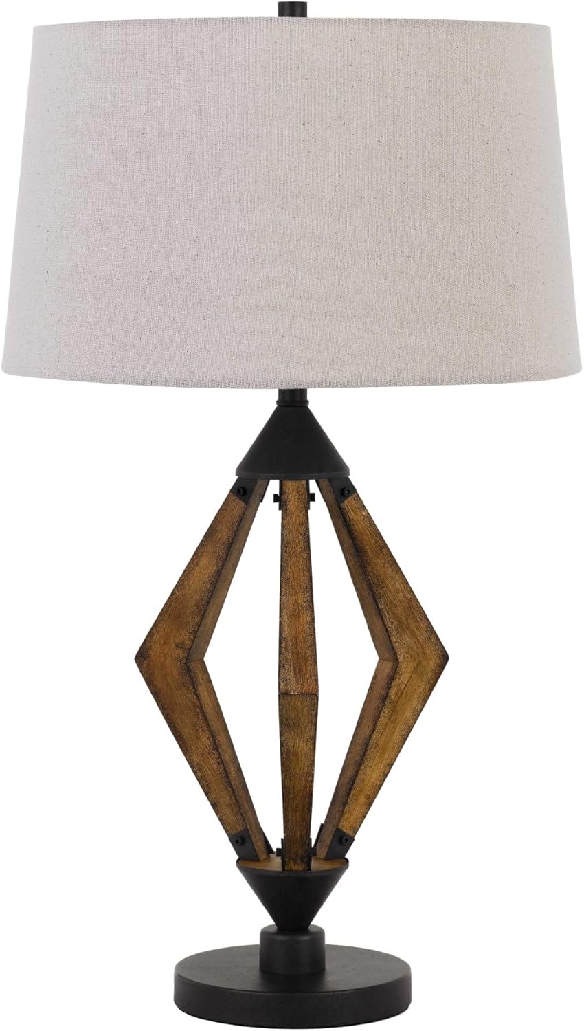 Cal 150W 3 Way Metal/Pine Wood Table lamp BO-2856TB