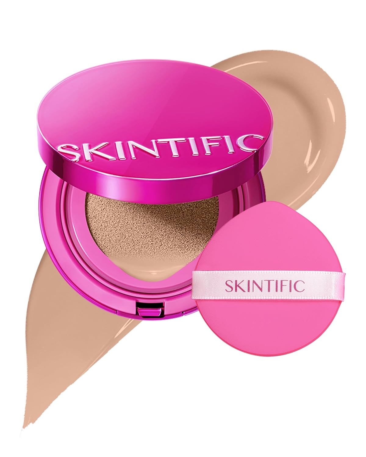 Pink Glow Cushion Foundation #01C Rose Ivory| Medium Coverage, Natural Glow Finish,...