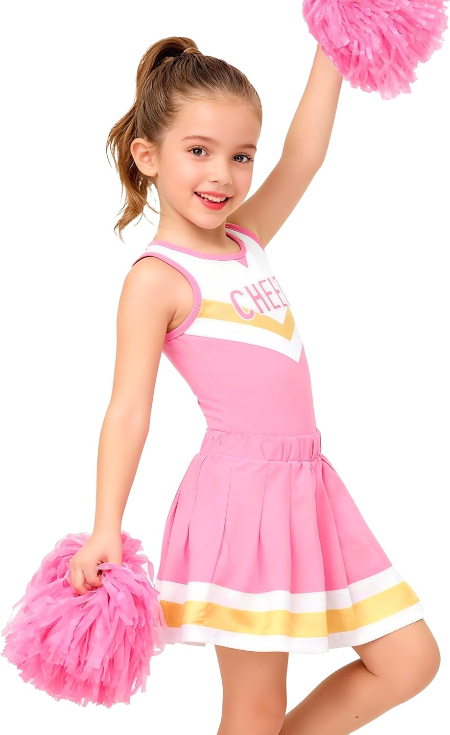 Toddler Cheer Uniform Kids Cheerleader Costume, Girls Cheer Outfit for Cheerleading Practice Cosplay - Image 2