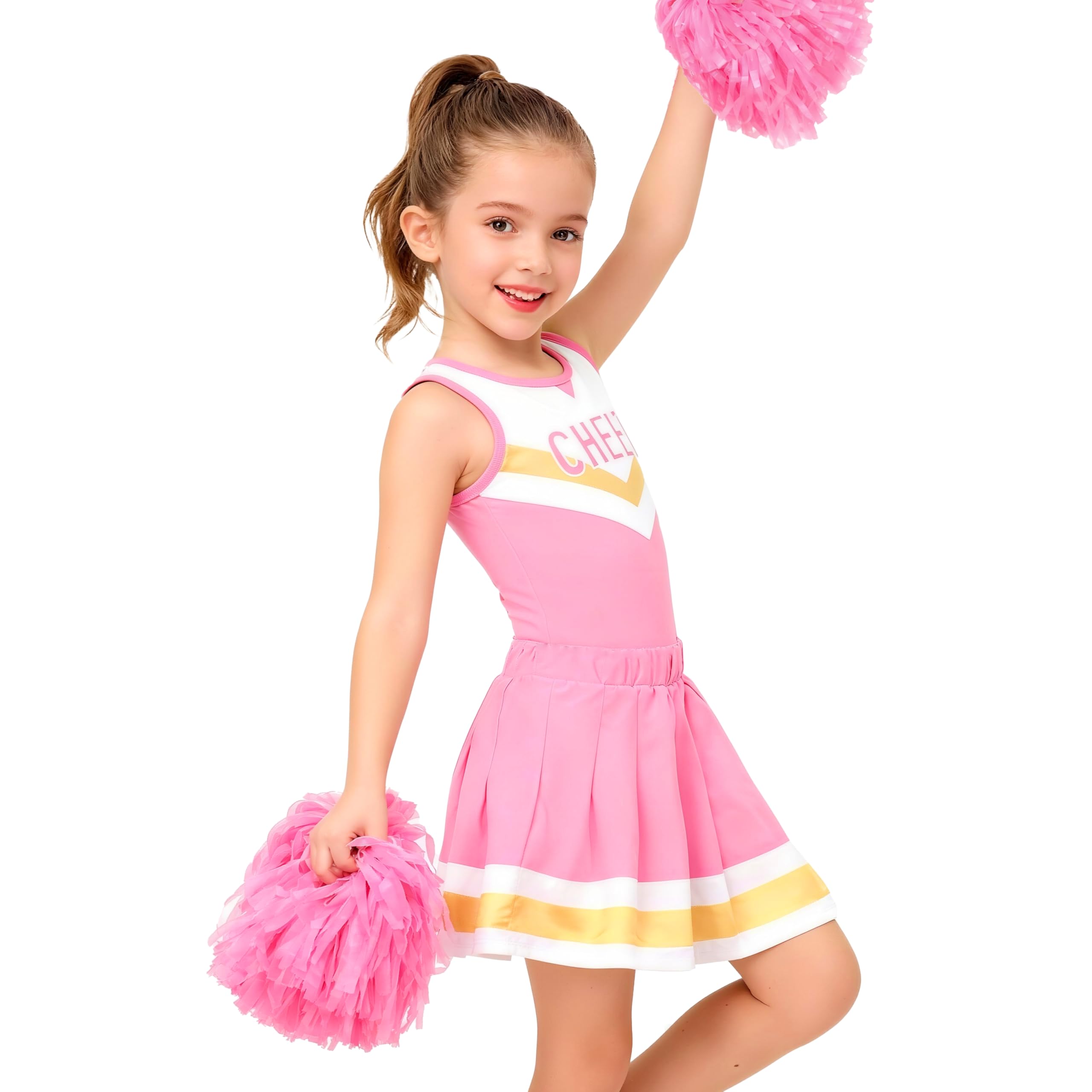 Disfraz de animadora para niñas pequeñas, disfraz de animadora para practicar animadoras, cosplay 2
