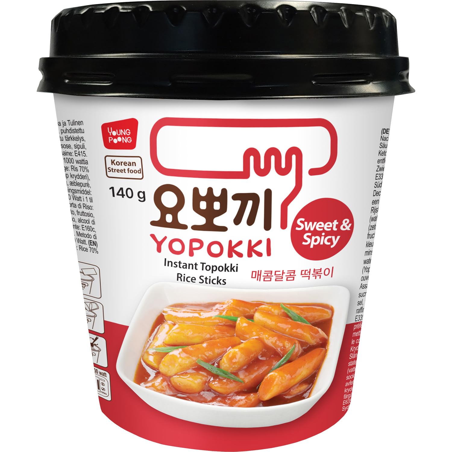 YOPOKKI - Instant Topokki Süß & Würzig - 1 X 140 GR