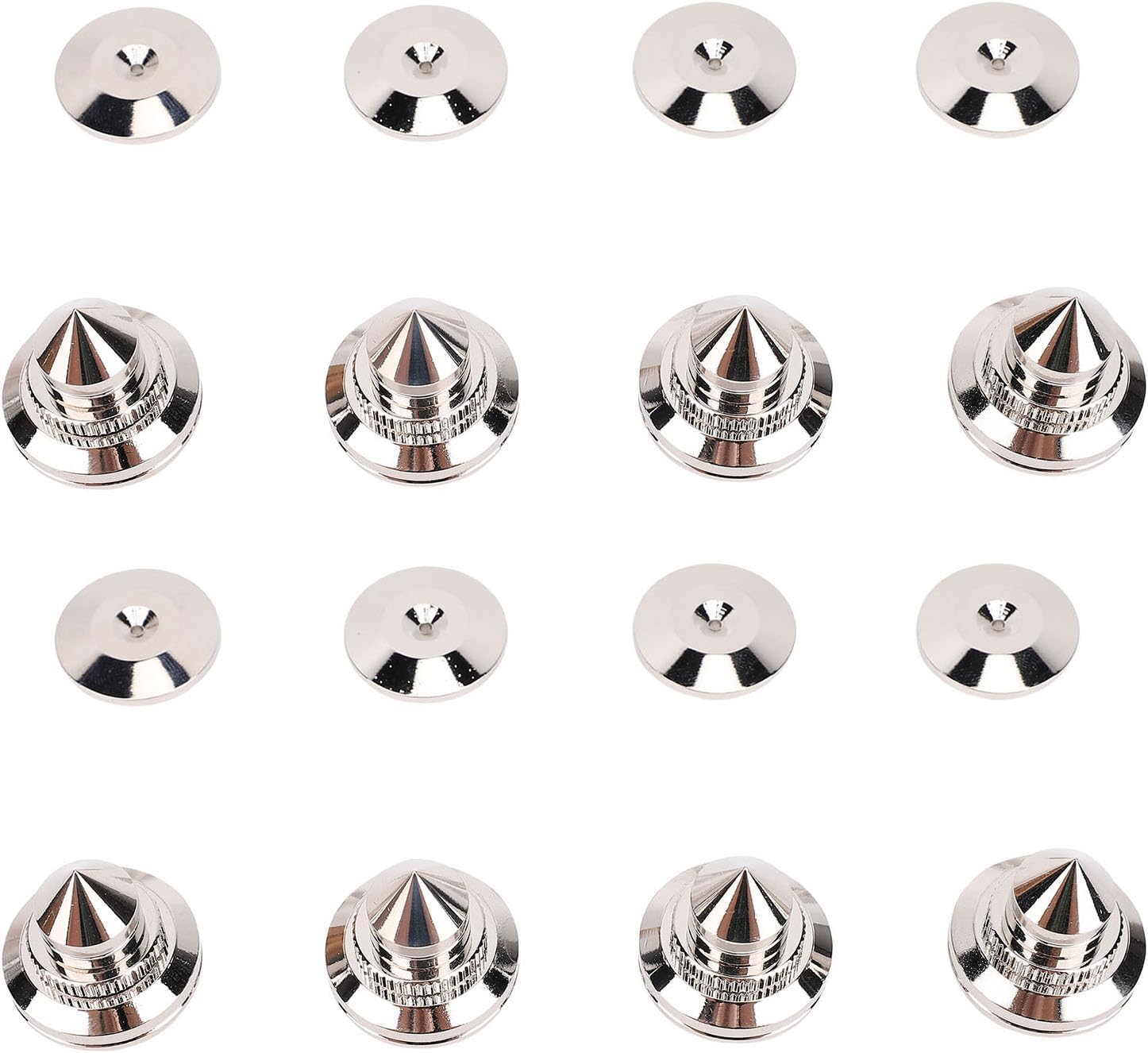Fabater 8PCS Speaker Isolation Spikes, HiFi Speaker Isolation Feet, Copper Shock Absorber Mat for Audio, Subwoofers, Record Player, Turntable, Amplifier, Home Theater