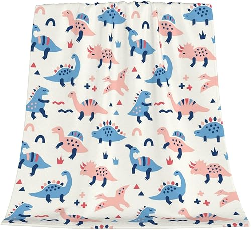 Miniatura 8 de Dinosaur Throw Blanket for Women Soft Summer Fleece Blanket 50"x40" Travel Lightweight Blanket for Bed Couch Cute Home Decor