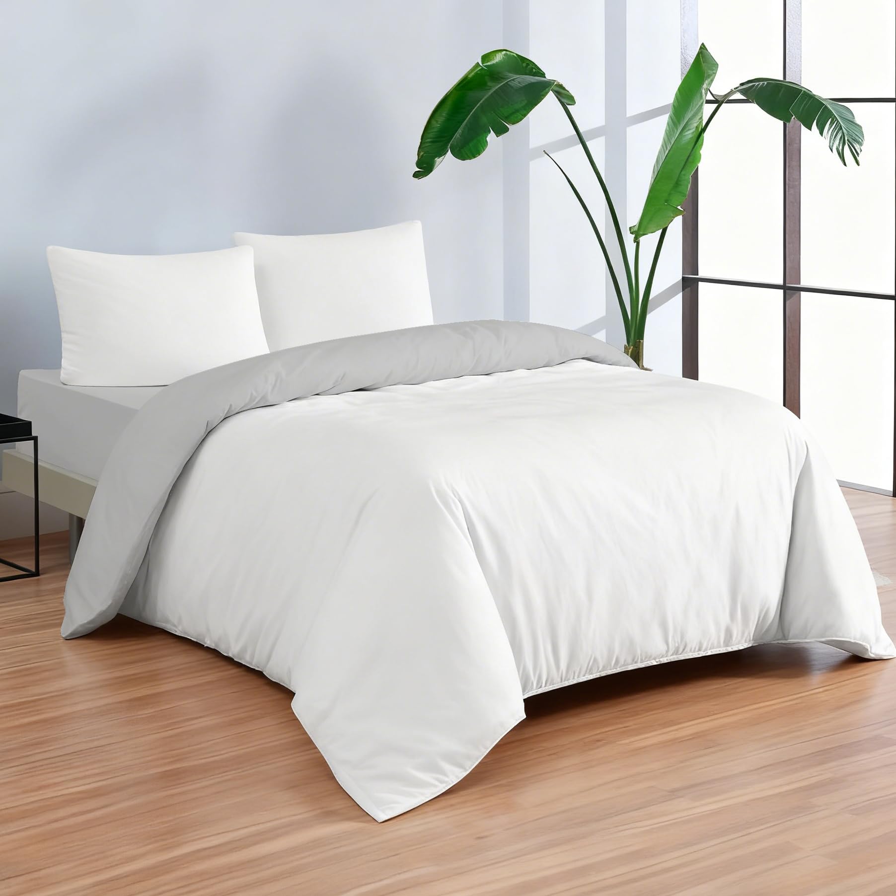 Etrexonline Juego de Funda Nórdica 3 Piezas Cama 135 Microfibra Extra Suave Transpirable - 1 Funda Edredón 220x220 cm y 2 Fundas de Almohada 50x70 cm (Eucalipto) — view 12